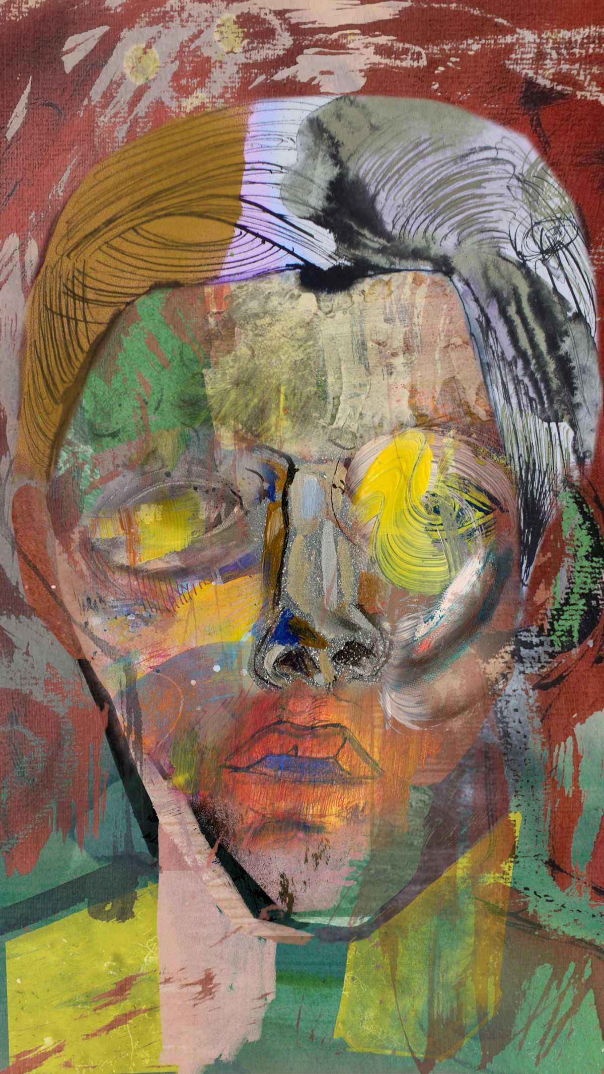 Unwritten Face — unique art print UB036-001
