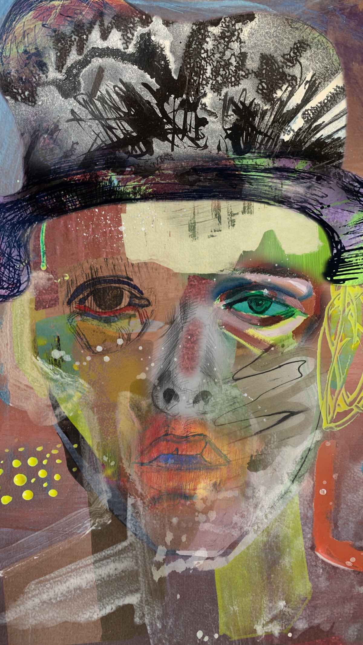 Open Circuit Portrait — unique art print UB063-001