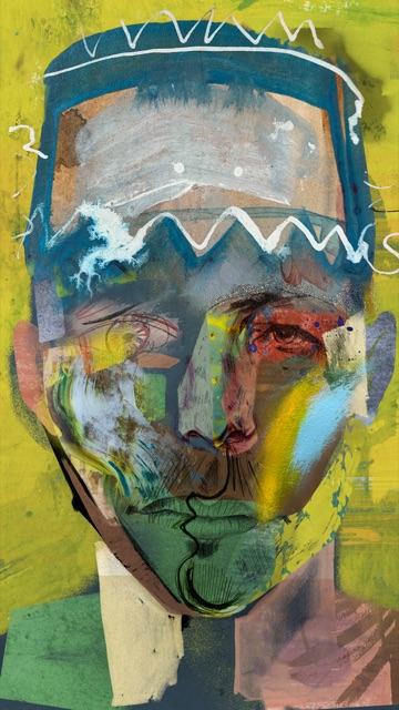 The Waiting Face — unique art print UB006-001