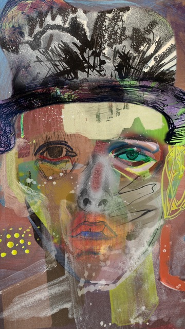 Open Circuit Portrait — unique art print UB063-001